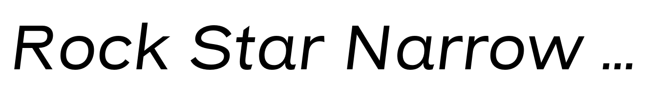 Rock Star Narrow Regular Italic
